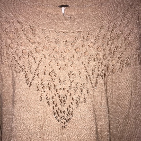 Free People Blush Dolman Sleeve Cutout Sweater M - Picture 2 of 4